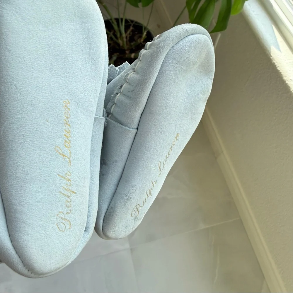 Polo by Ralph Lauren Light Gray Kids Moccasins